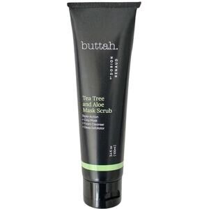 Buttah Tea Tree Aloe Mask Scrub Treat Cleanse Exfoliate Melanin Skin Type 3.4 oz